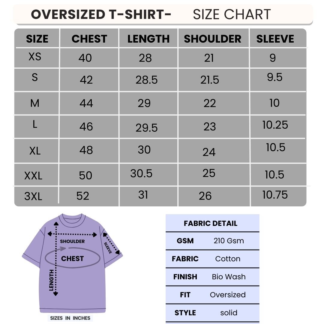 Oversized Unisex -  Cotton Printed  (Marron)